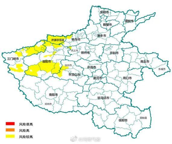 暴雨、雷暴大风！河南发布地质灾害气象风险预警多条高速路段禁止上站！(图1)