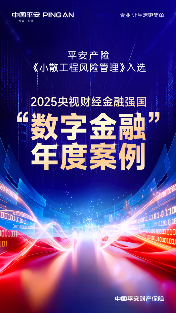 平安产险风险减量项目荣获“2025央视财经金融强国年度盛典”数字金融年度案例(图1)